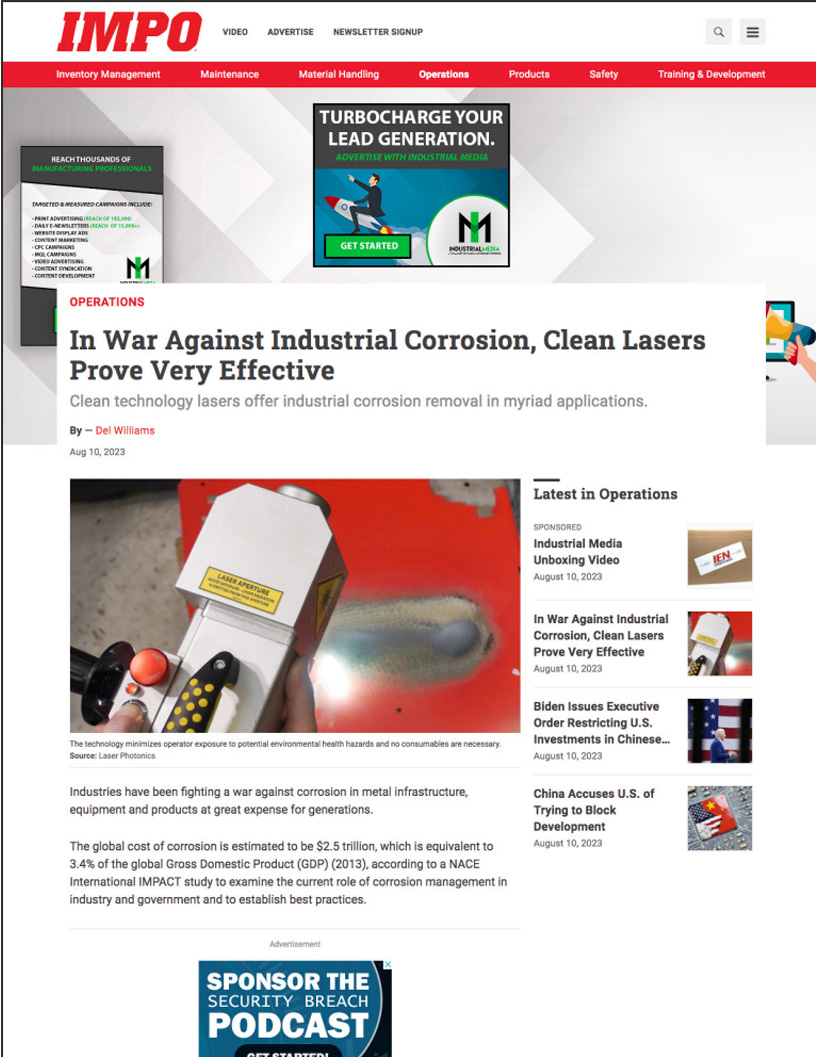 Laser Photonics9IMPO - Industrial Maintenance & Plant Operation Online -cover
