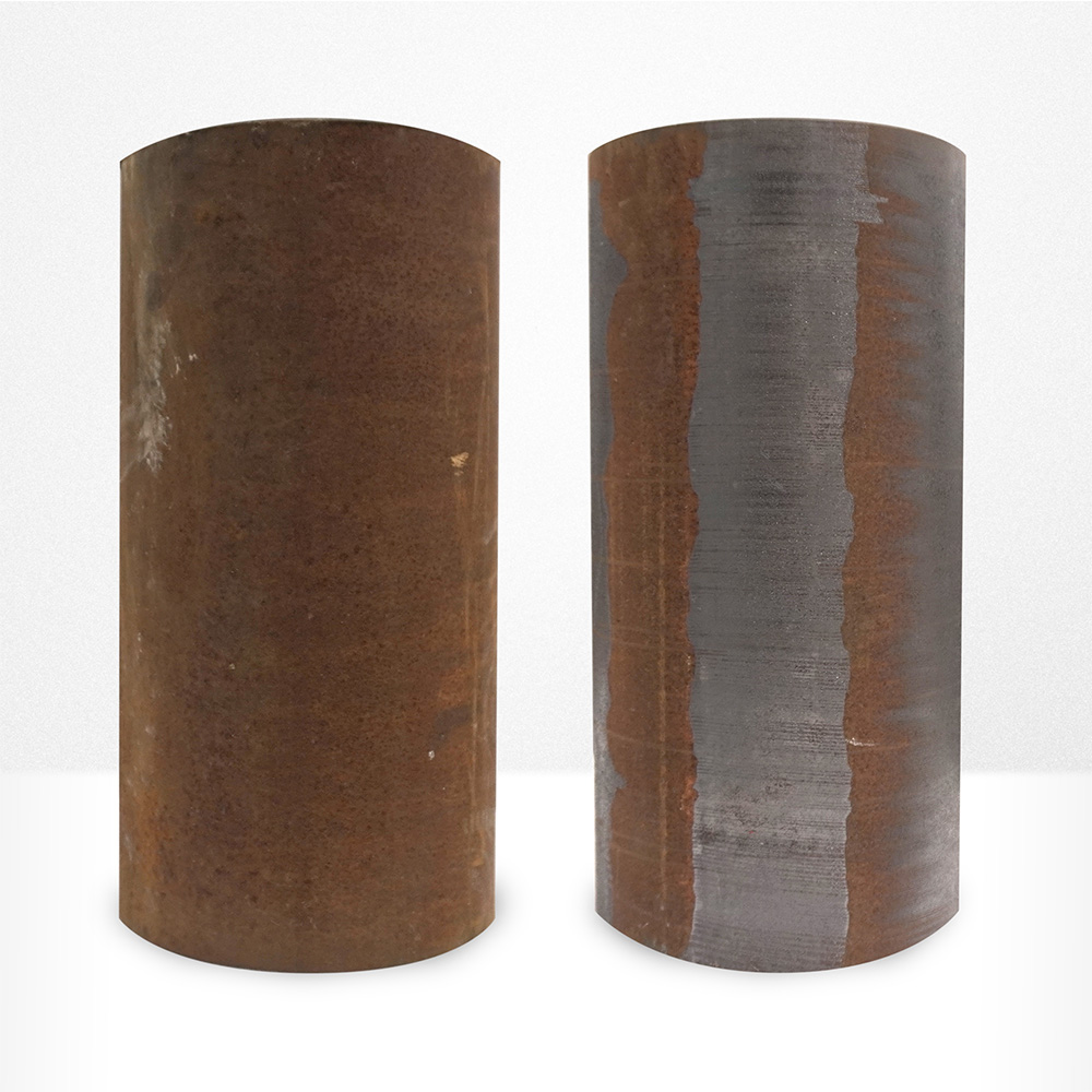 Rust removal on Steel Cylinder