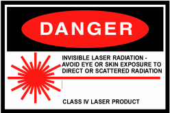 class 4 laser danger tag