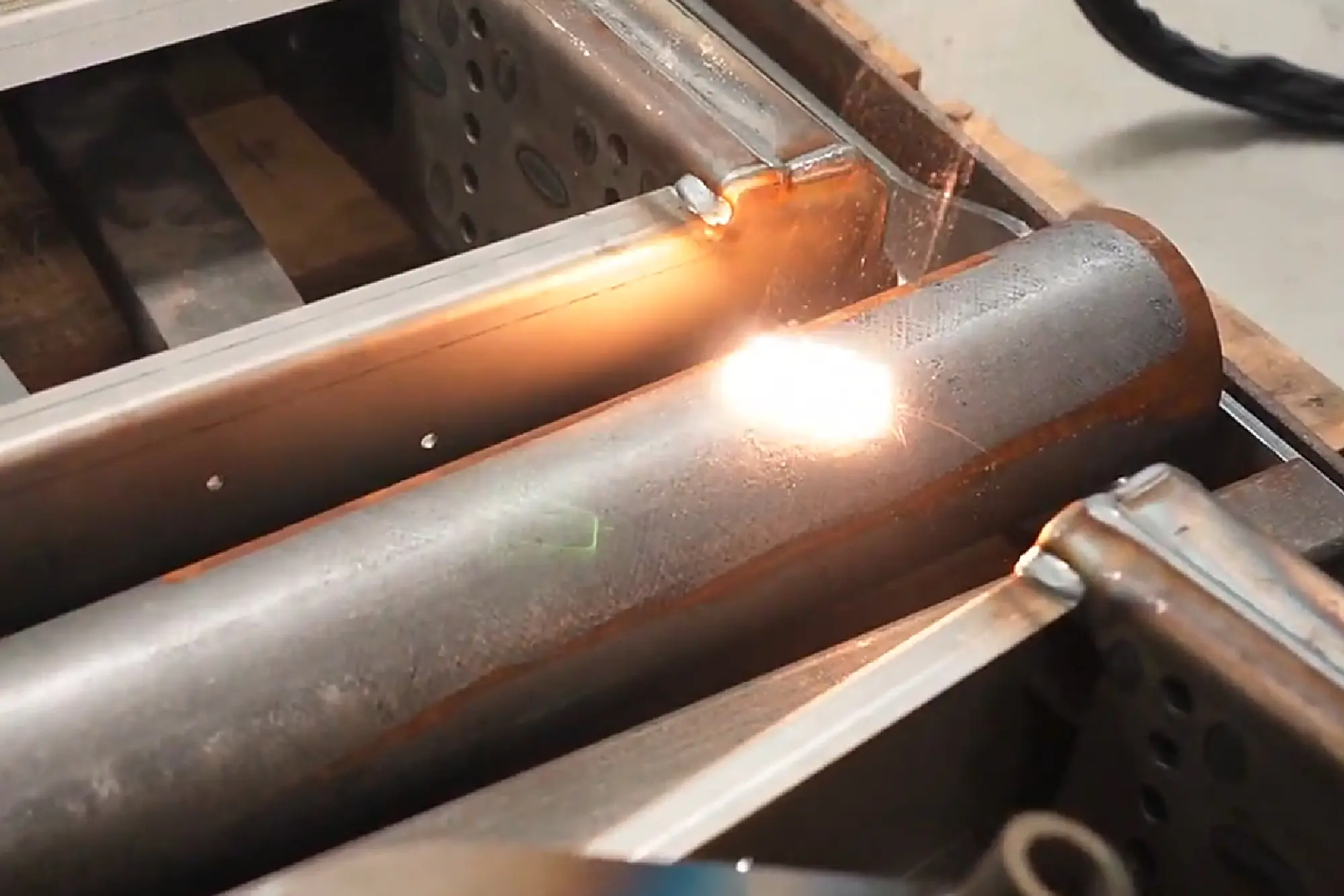 Laser Rust Removal from Pipes